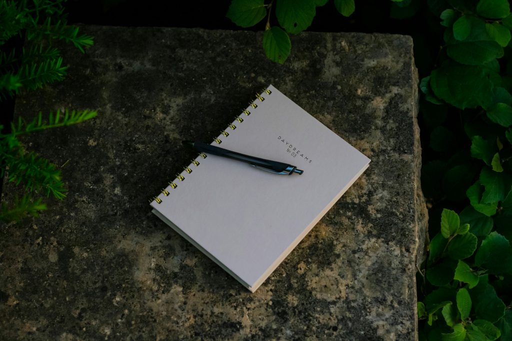 A book and a pen